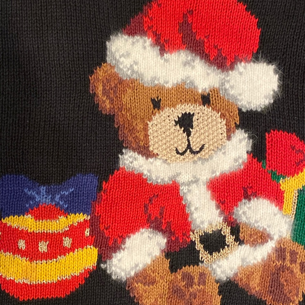 Vintage Teddy Bear Ugly Christmas Sweater - Picture 3 of 3